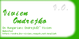 vivien ondrejko business card